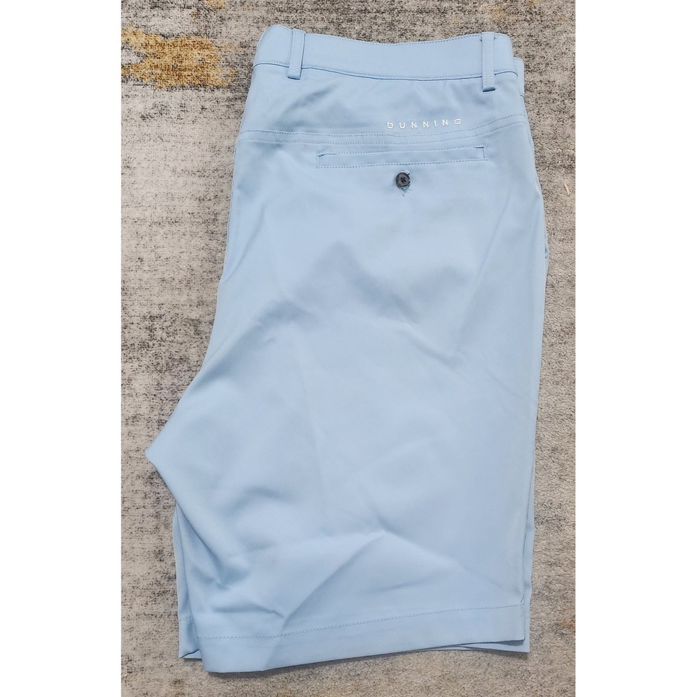 Men's Dunning Carolina Blue Performance Poly Golf Shorts Size 35